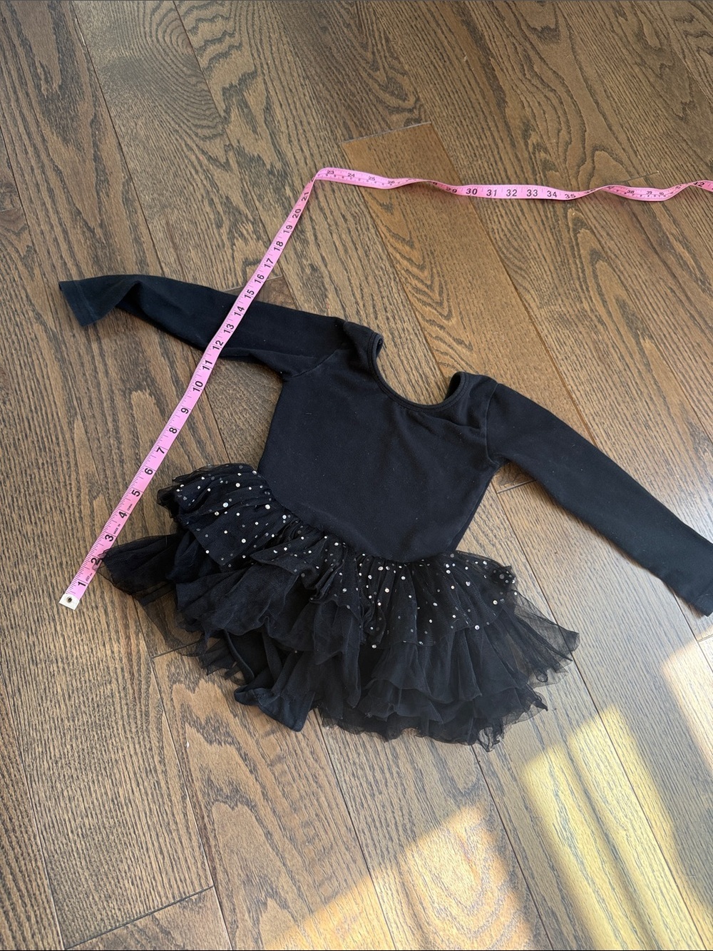Black Long-Sleeve Tulle Tutu Dance Dress for Kids 18-24 months 2T gymnastics guc